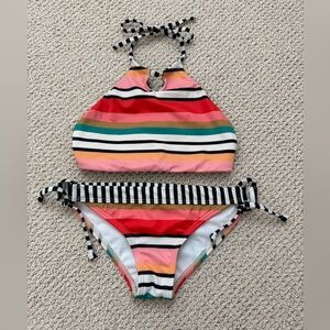 Billabong Girls' Hi Neck Two Piece Swim Set - Size 8